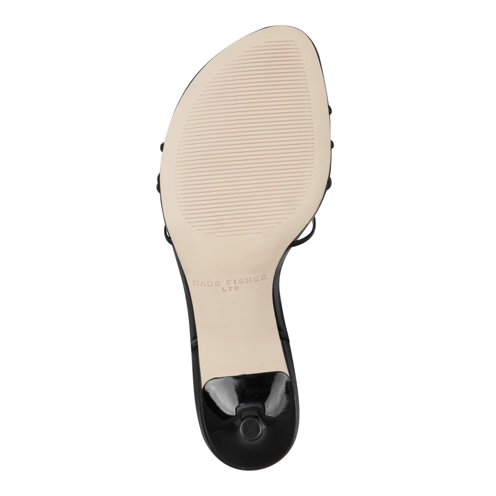 Gineva Leather Ankle Wrap Sandal - Black Leather / Marc Fisher Online