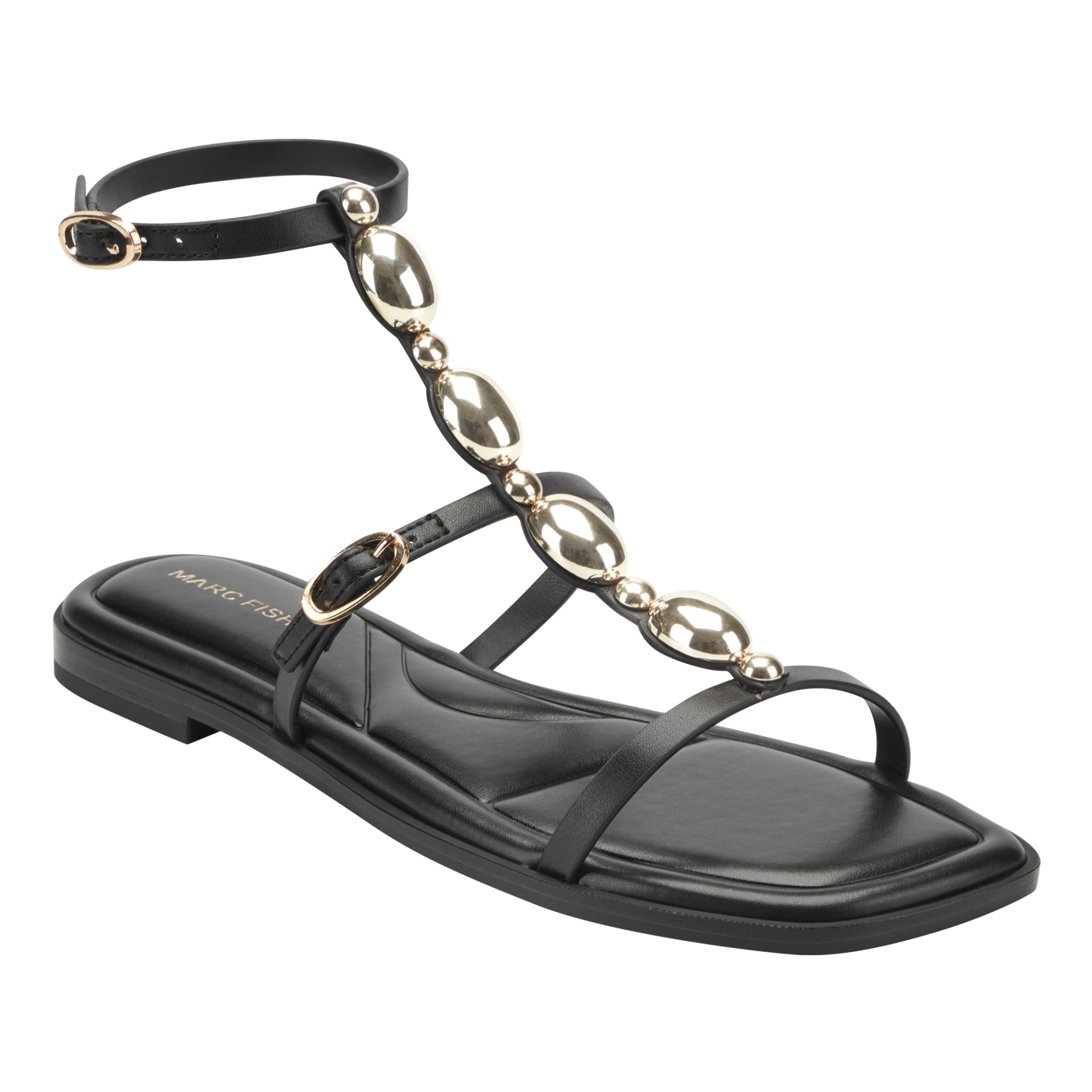 Folai Gladiator Sandal - Black / Marc Fisher Outlet
