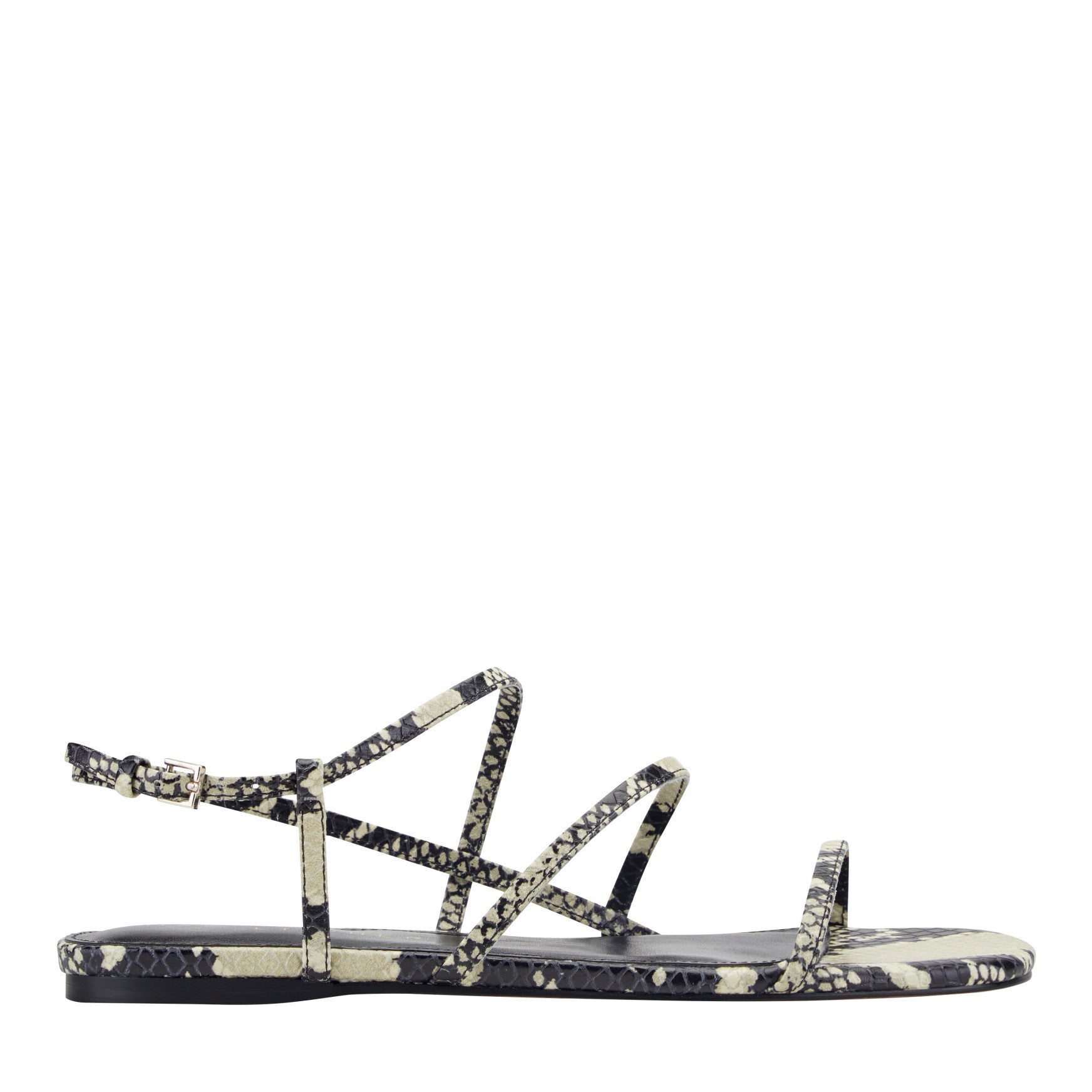 Elysha Leather Flat Sandal - Snake Printed Leather / Marc Fisher Discount