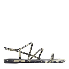 Elysha Leather Flat Sandal - Snake Printed Leather / Marc Fisher Discount