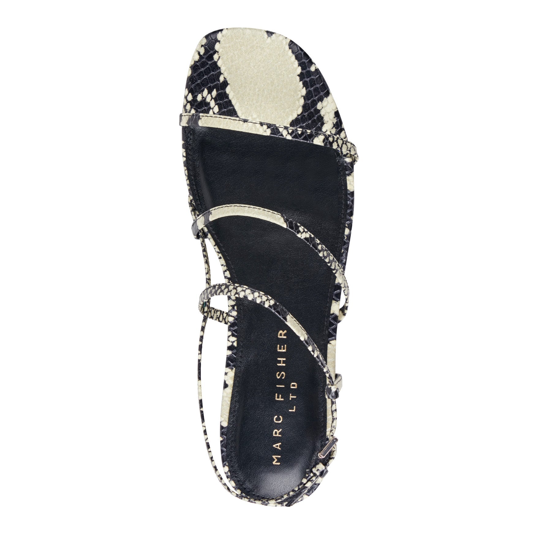 Elysha Leather Flat Sandal - Snake Printed Leather / Marc Fisher Discount