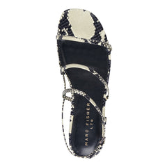 Elysha Leather Flat Sandal - Snake Printed Leather / Marc Fisher Discount