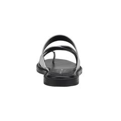 Genella Flat Leather Sandal - Silver Leather / Marc Fisher Online
