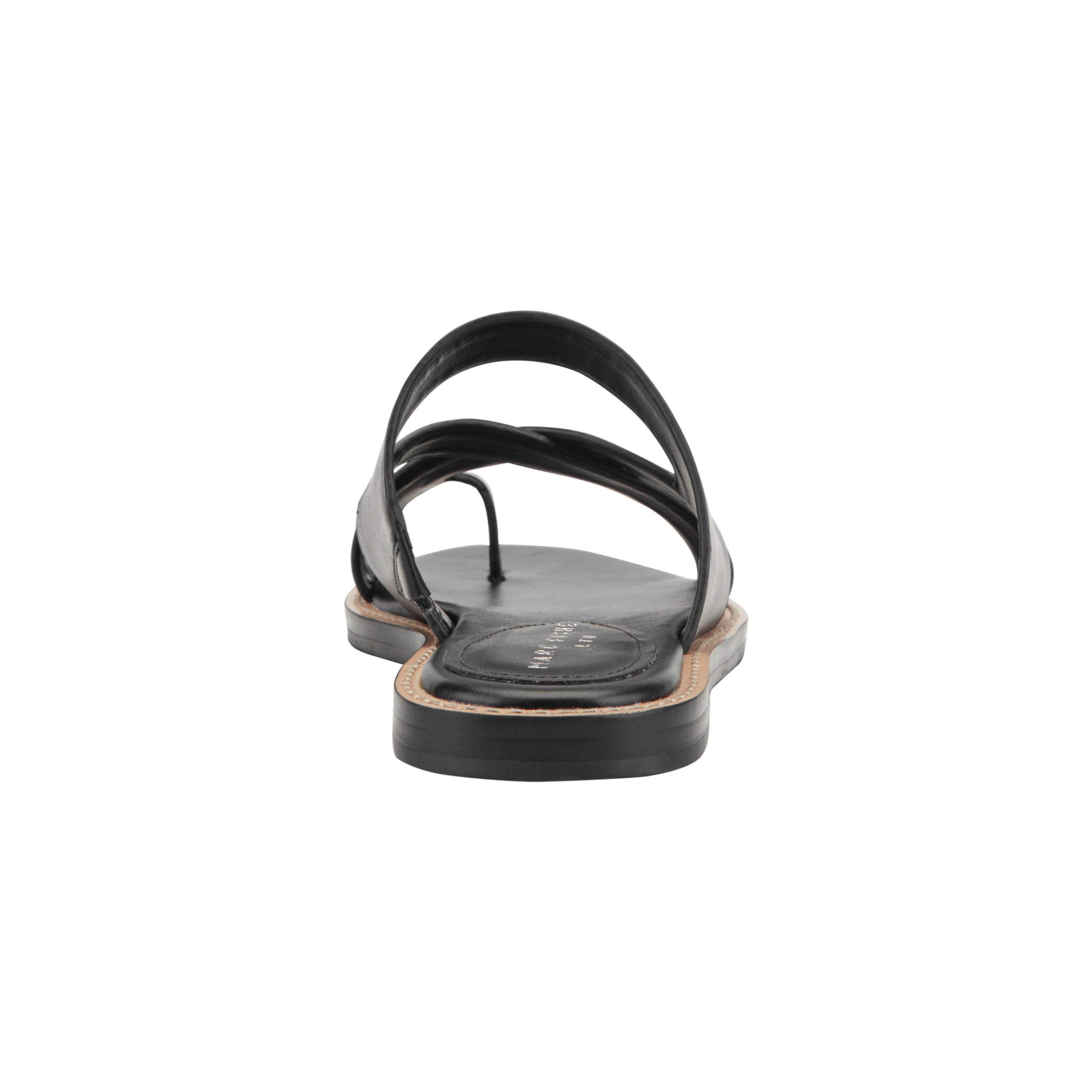 Genella Flat Leather Sandal - Black Leather / Marc Fisher For Sale