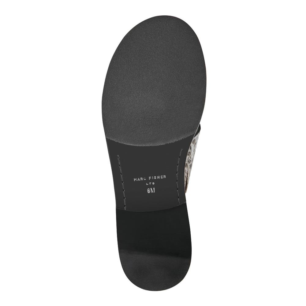 Genella Flat Leather Sandal - Snake Printed Leather / Marc Fisher Sale