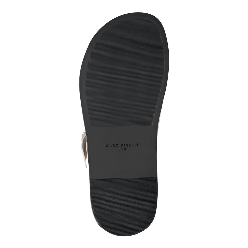 Gia Flat Leather Sandal - Cream Leather / Marc Fisher Outlet