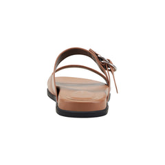 Gia Flat Leather Sandal - Natural Leather / Marc Fisher On Sale