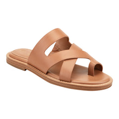 Genella Flat Leather Sandal - Natural Leather / Marc Fisher Discount