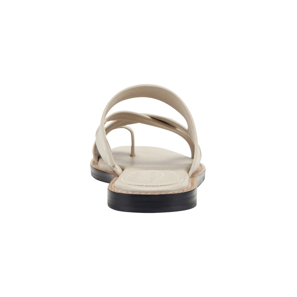 Genella Flat Leather Sandal - Cream Leather / Marc Fisher Online