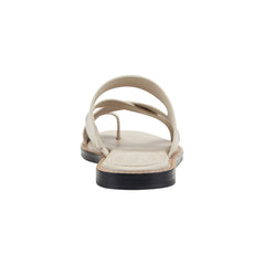 Genella Flat Leather Sandal - Cream Leather / Marc Fisher Online
