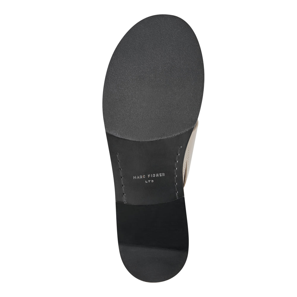 Genella Flat Leather Sandal - Cream Leather / Marc Fisher Online