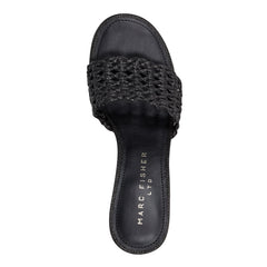 Jazmine Dress Slide Sandal - Black Raffia / Marc Fisher For Sale