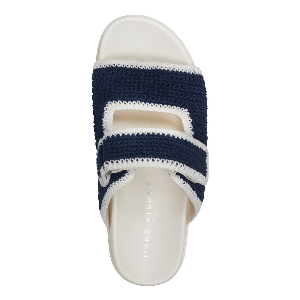 Brinleys Footbed Sandal - Navy/Cream / Marc Fisher Sale