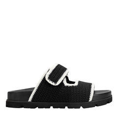 Brinleys Footbed Sandal - Black/Cream / Marc Fisher Outlet