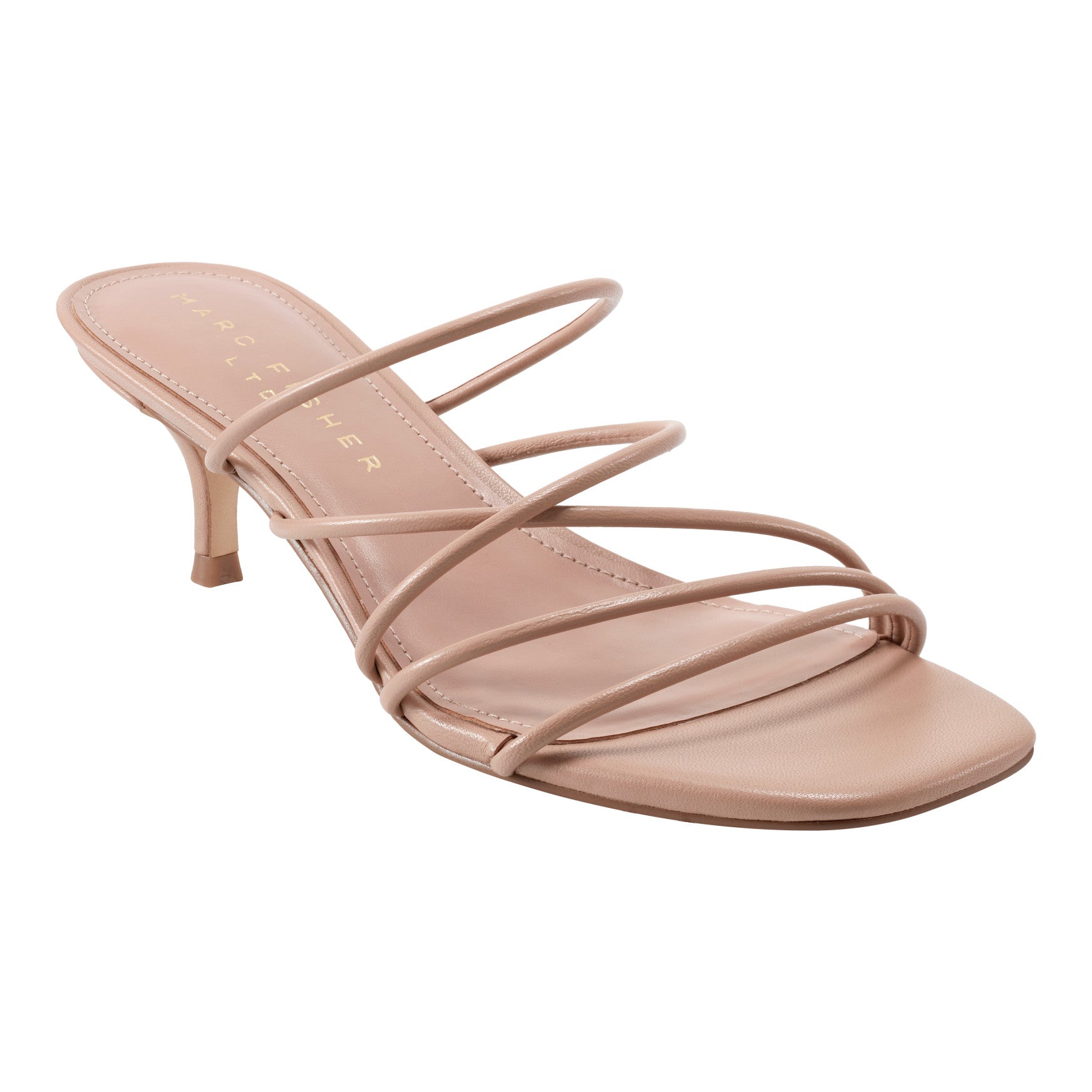 Banna Strappy Leather Dress Sandal - Natural Leather / Marc Fisher US