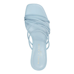 Banna Strappy Leather Dress Sandal - Light Blue Leather / Marc Fisher On Sale