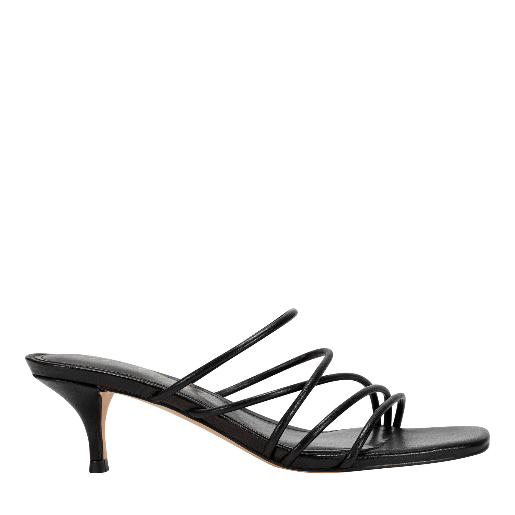 Banna Strappy Leather Dress Sandal - Black Leather / Marc Fisher Discount