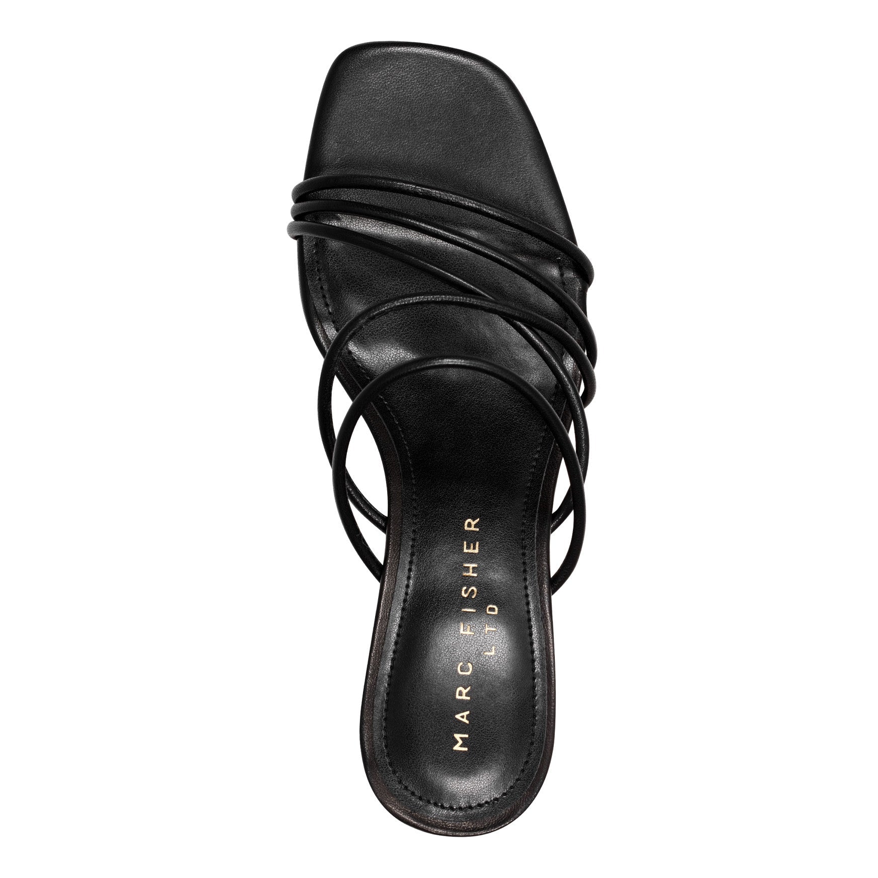 Banna Strappy Leather Dress Sandal - Black Leather / Marc Fisher Discount