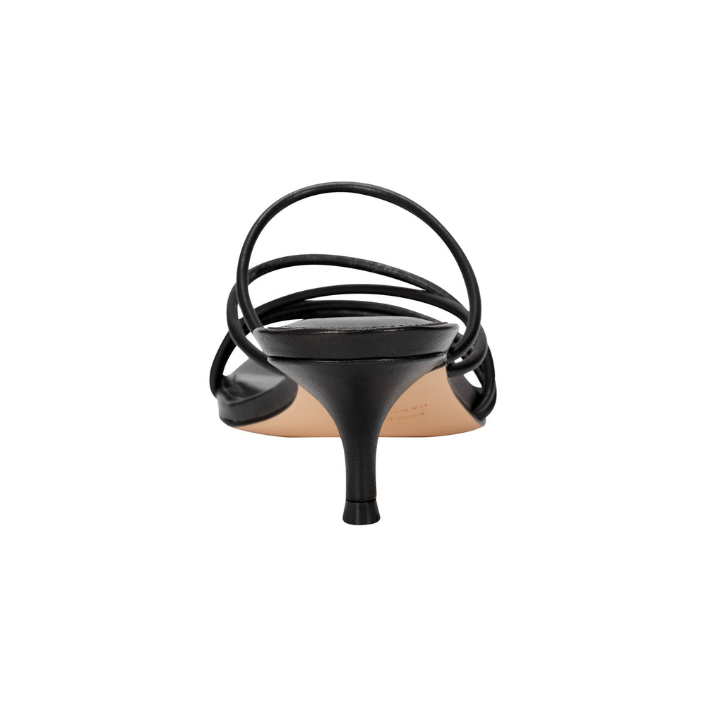 Banna Strappy Leather Dress Sandal - Black Leather / Marc Fisher Discount