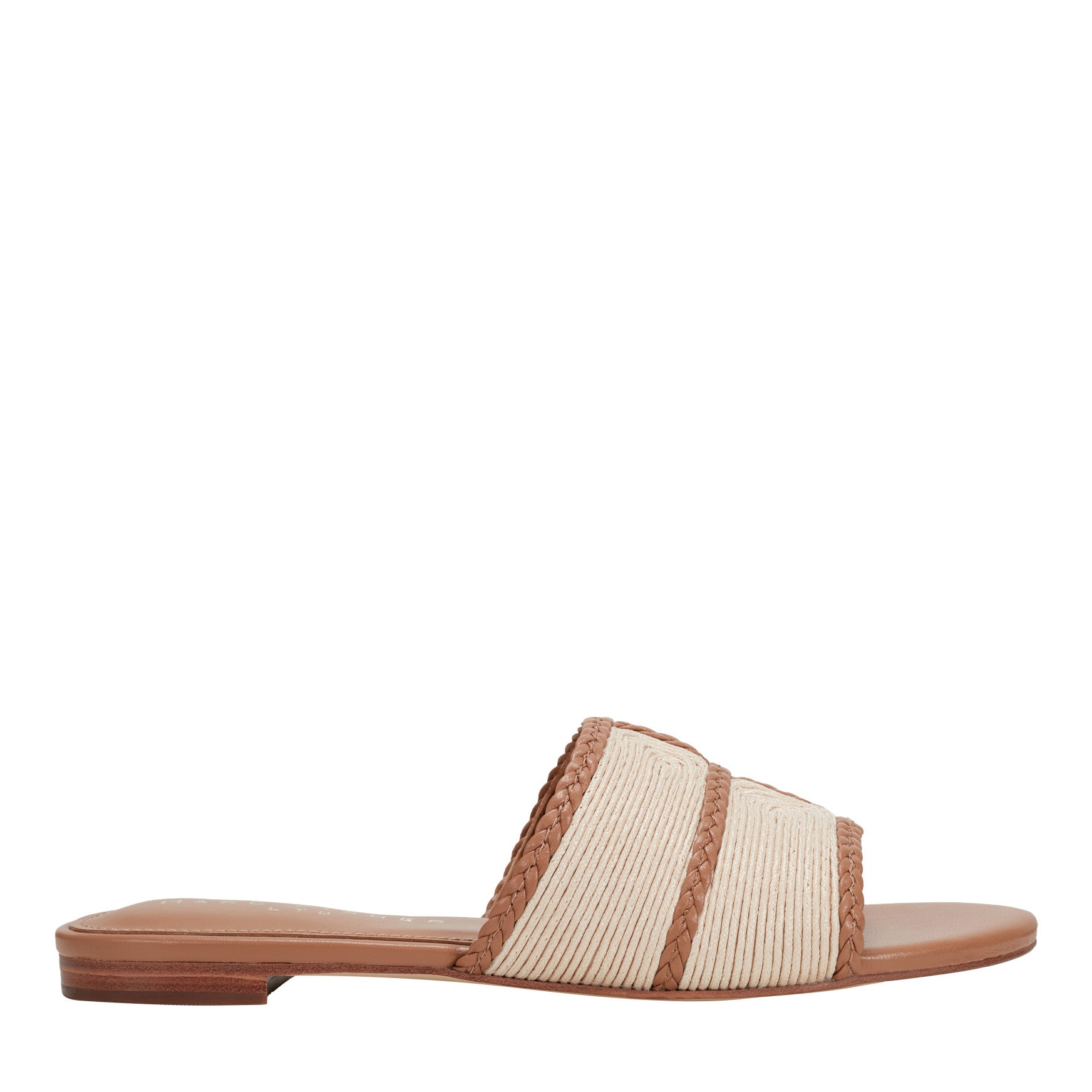 Zuri Flat Slide Sandal - Natural/Brown / Marc Fisher Online