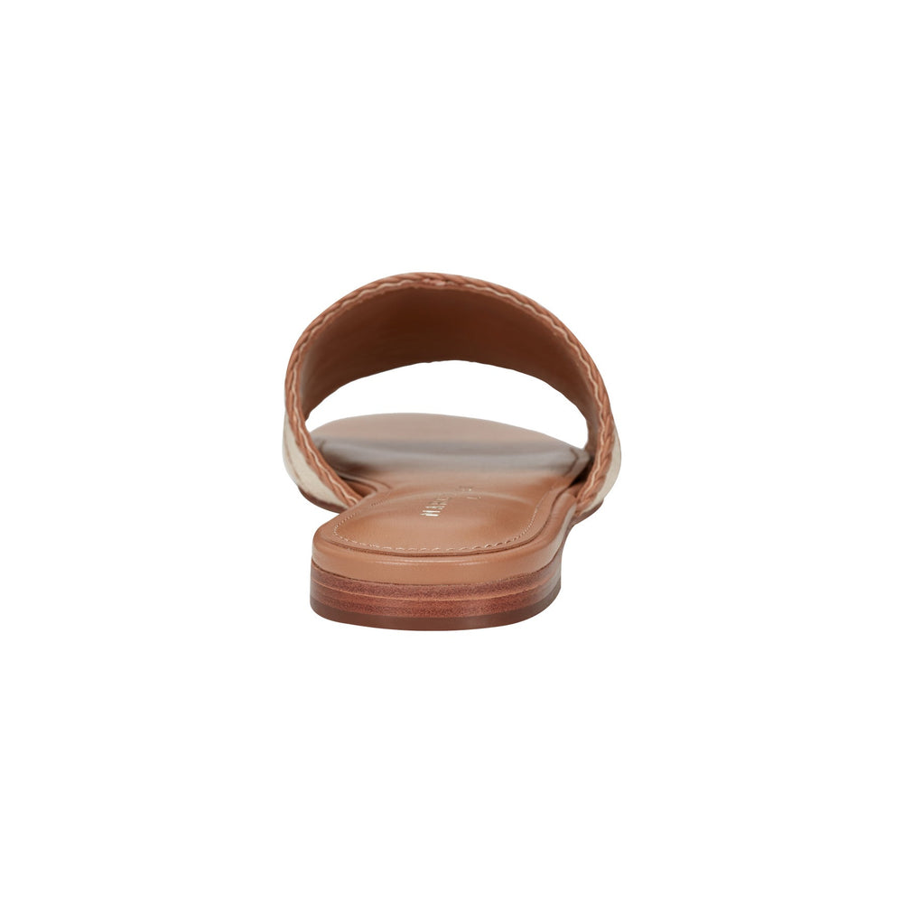 Zuri Flat Slide Sandal - Natural/Brown / Marc Fisher Online
