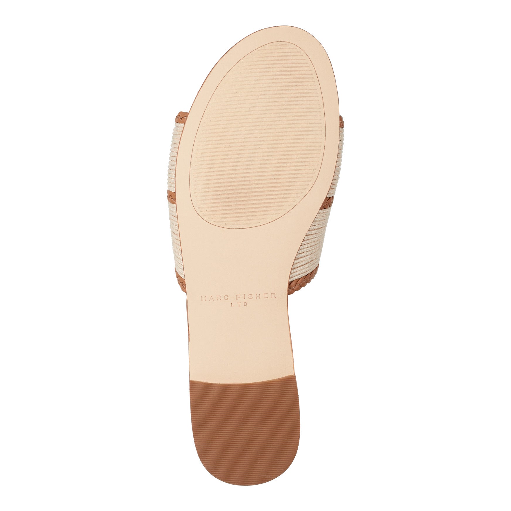 Zuri Flat Slide Sandal - Natural/Brown / Marc Fisher Online