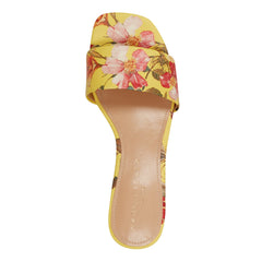 Olysa Slide Dress Sandal - Yellow Floral / Marc Fisher For Sale