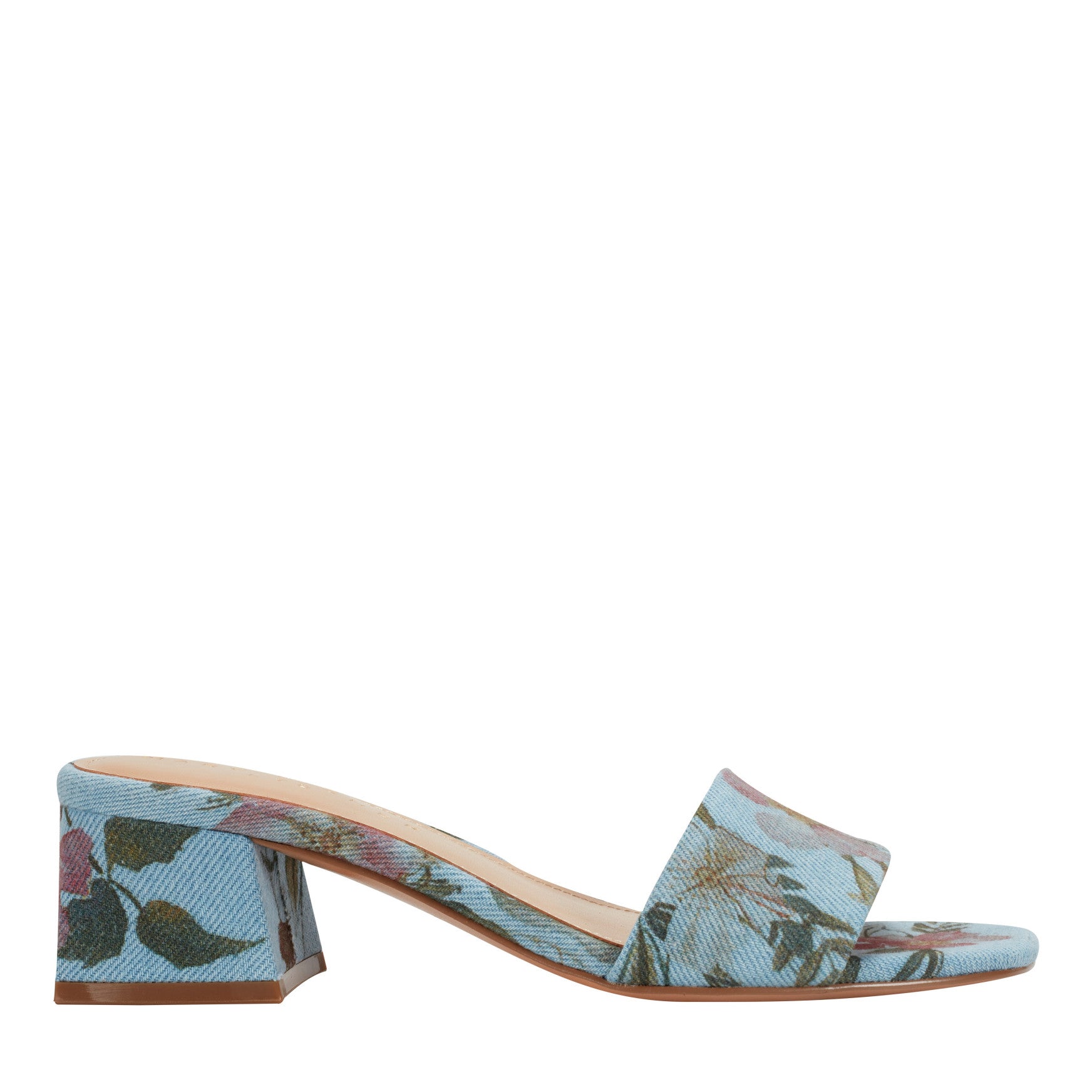 Olysa Slide Dress Sandal - Blue Floral / Marc Fisher Outlet