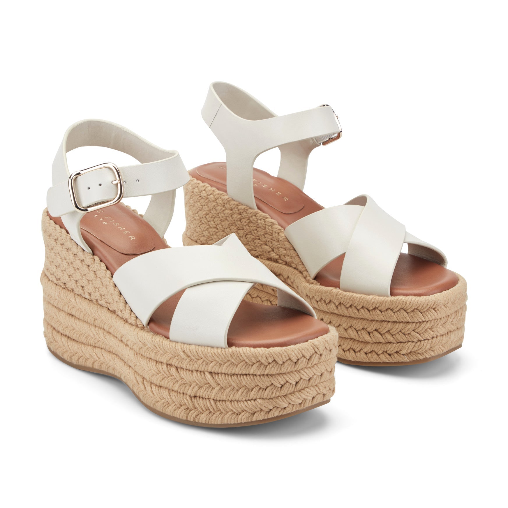 Pasion Espadrille Wedge Sandal - Chic Cream Leather / Marc Fisher On Sale