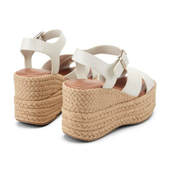 Pasion Espadrille Wedge Sandal - Chic Cream Leather / Marc Fisher On Sale