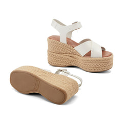 Pasion Espadrille Wedge Sandal - Chic Cream Leather / Marc Fisher On Sale
