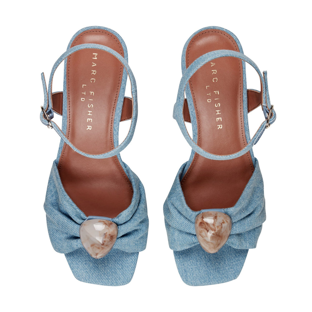 Candey Platform Sandal - Denim / Marc Fisher Discount