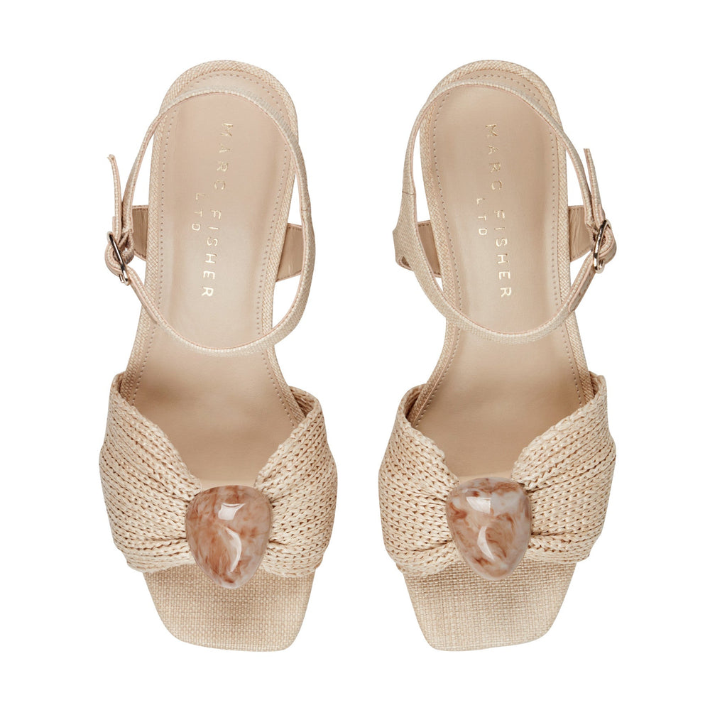 Candey Platform Sandal - Natural / Marc Fisher Sale