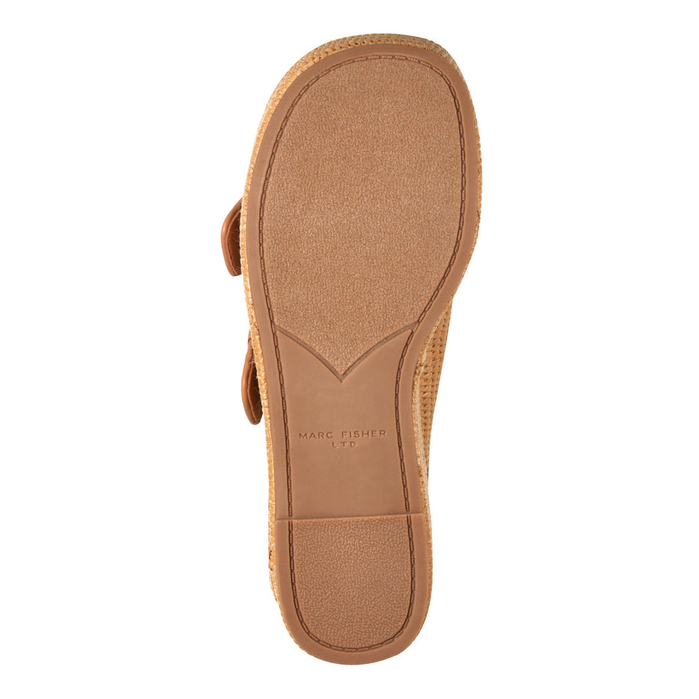 Poppy Platform Slide Sandal - Natural Raffia / Marc Fisher Outlet