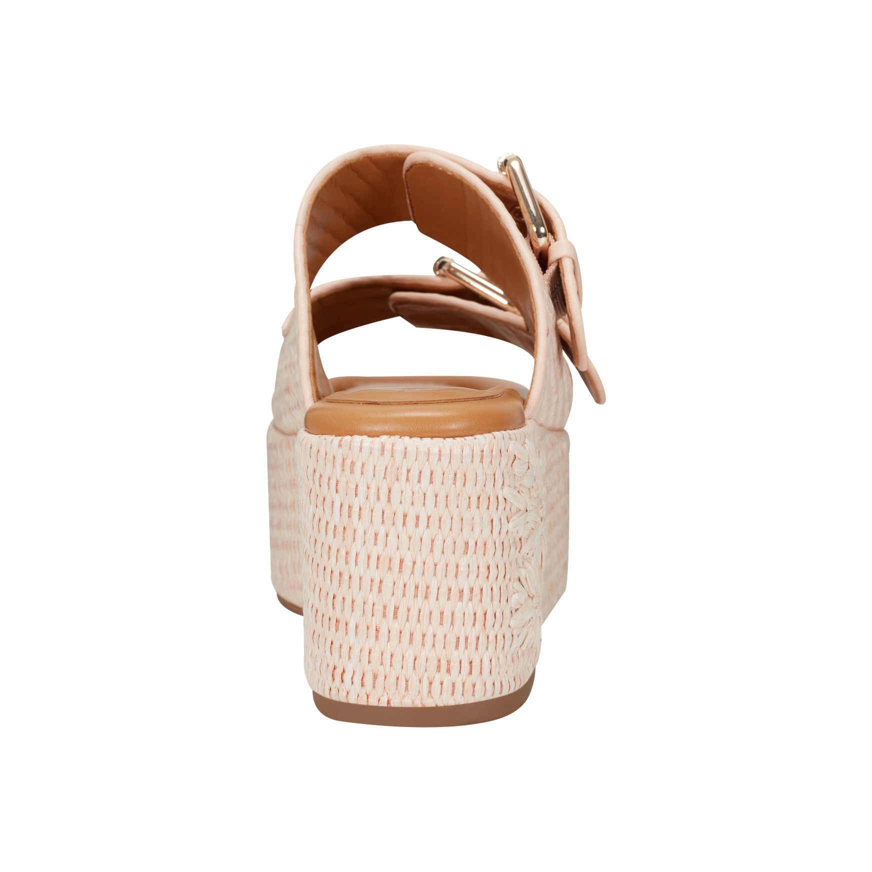 Poppy Platform Slide Sandal - Light Pink Raffia / Marc Fisher US