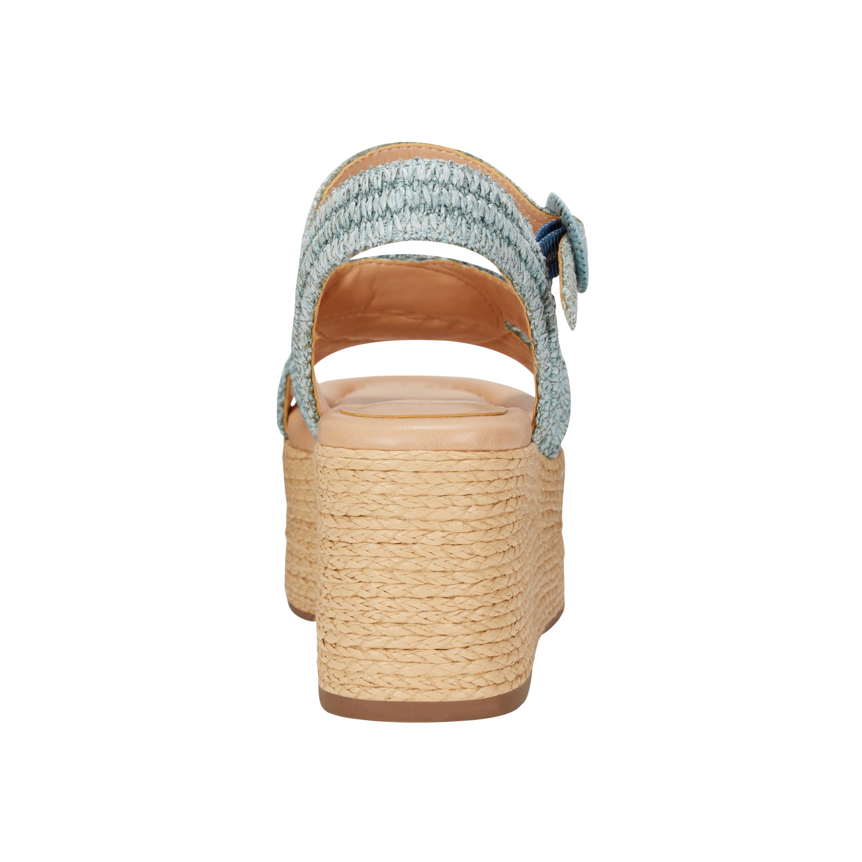 Payley Platform Wedge Sandal - Light Blue Raffia / Marc Fisher On Sale