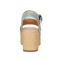 Payley Platform Wedge Sandal - Light Blue Raffia / Marc Fisher On Sale