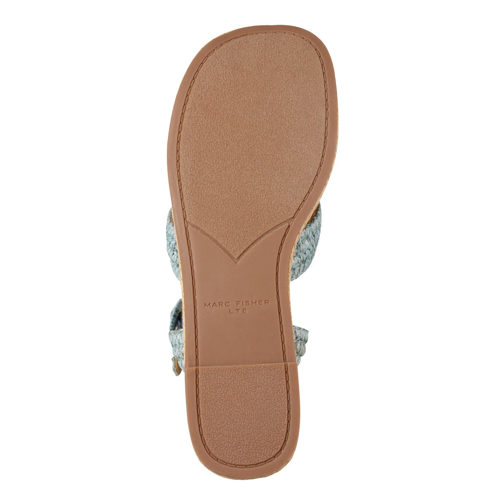 Payley Platform Wedge Sandal - Light Blue Raffia / Marc Fisher On Sale