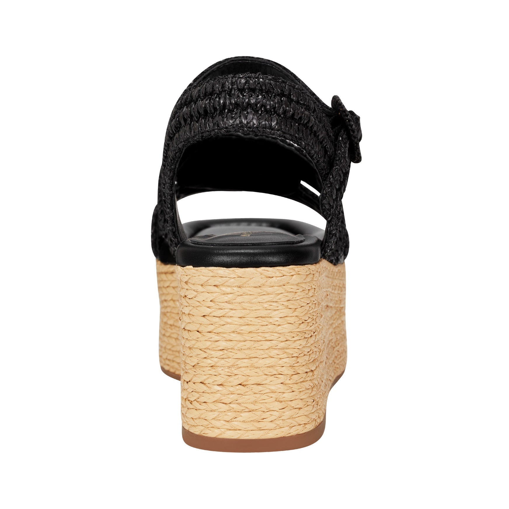 Payley Platform Wedge Sandal - Black Raffia / Marc Fisher Discount