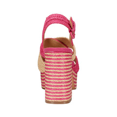 Caddy Platform Sandal - Natural/Pink Raffia / Marc Fisher Sale