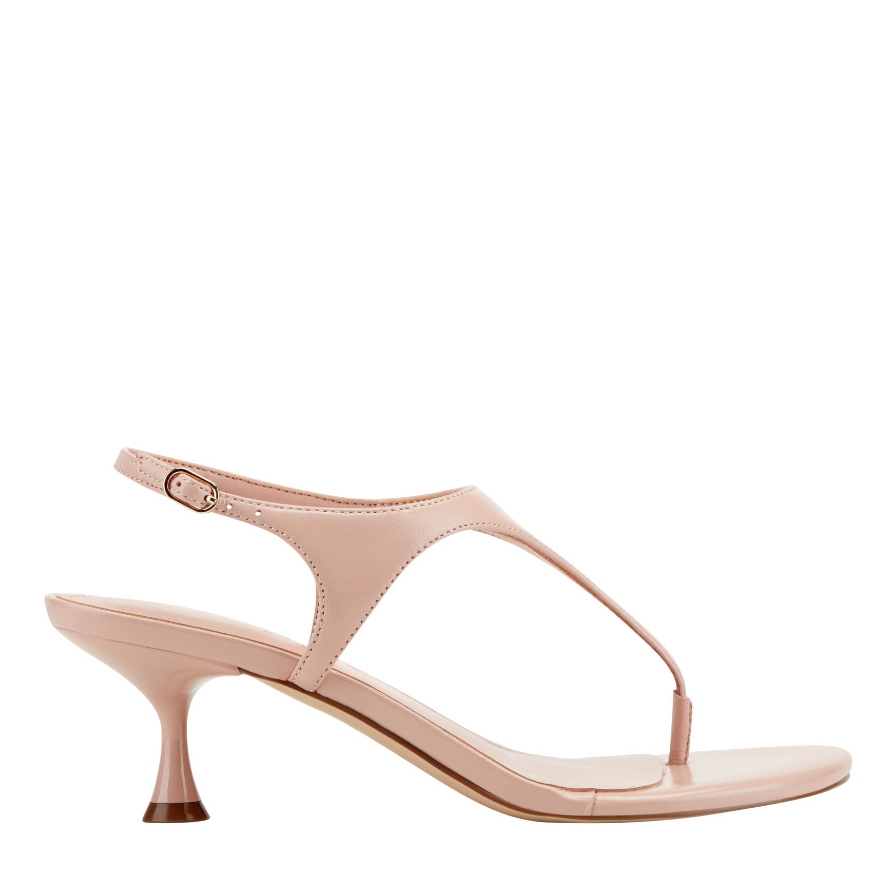 Pelysa Leather Heeled Thong Sandal - Natural Patent Leather / Marc Fisher Discount