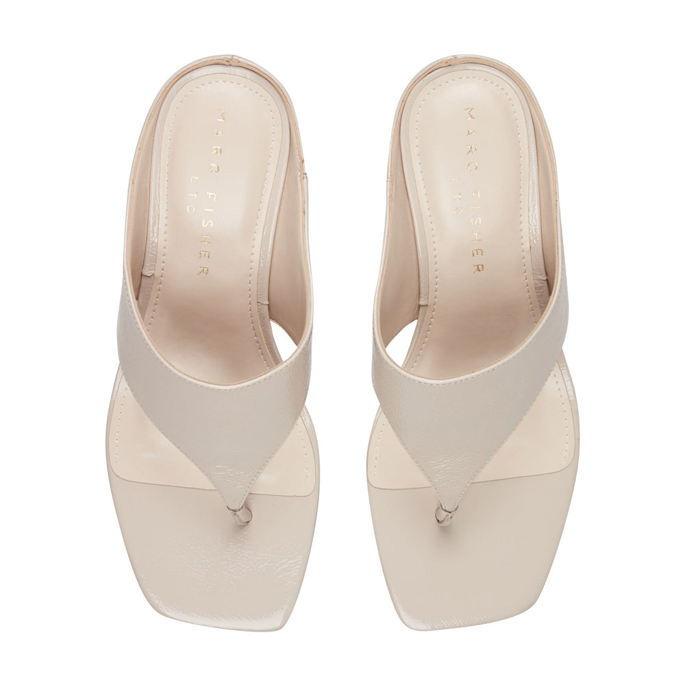 Adia Leather Thong Sandal - Ivory Leather / Marc Fisher Online