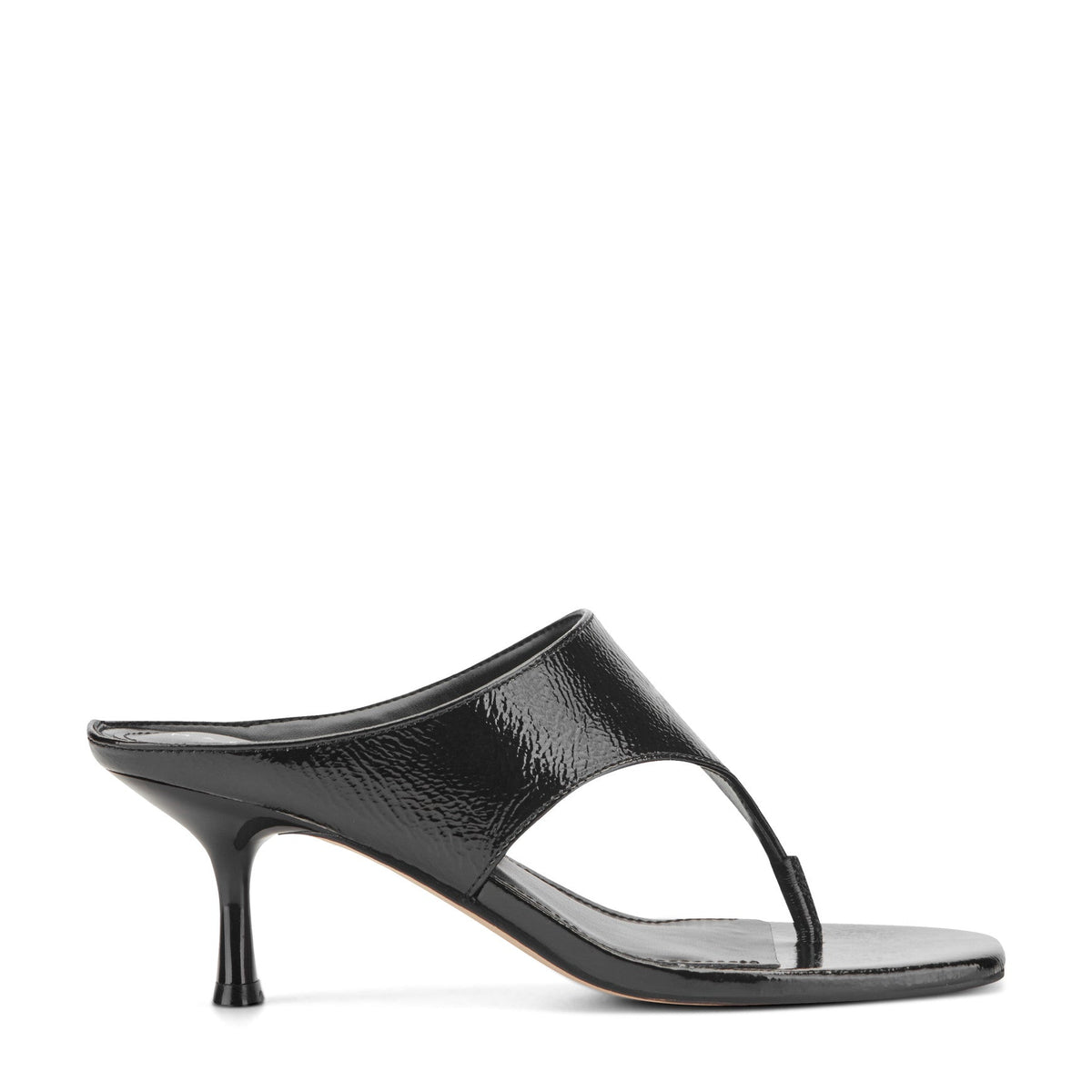 Adia Leather Thong Sandal - Black Leather / Marc Fisher For Sale