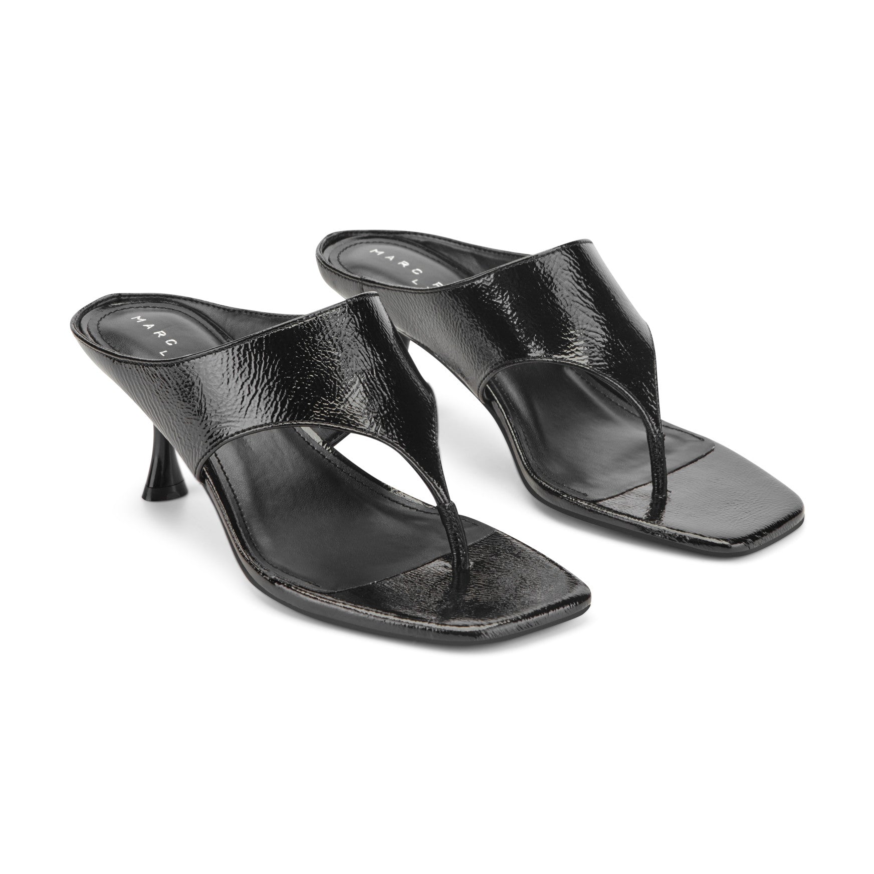 Adia Leather Thong Sandal - Black Leather / Marc Fisher For Sale