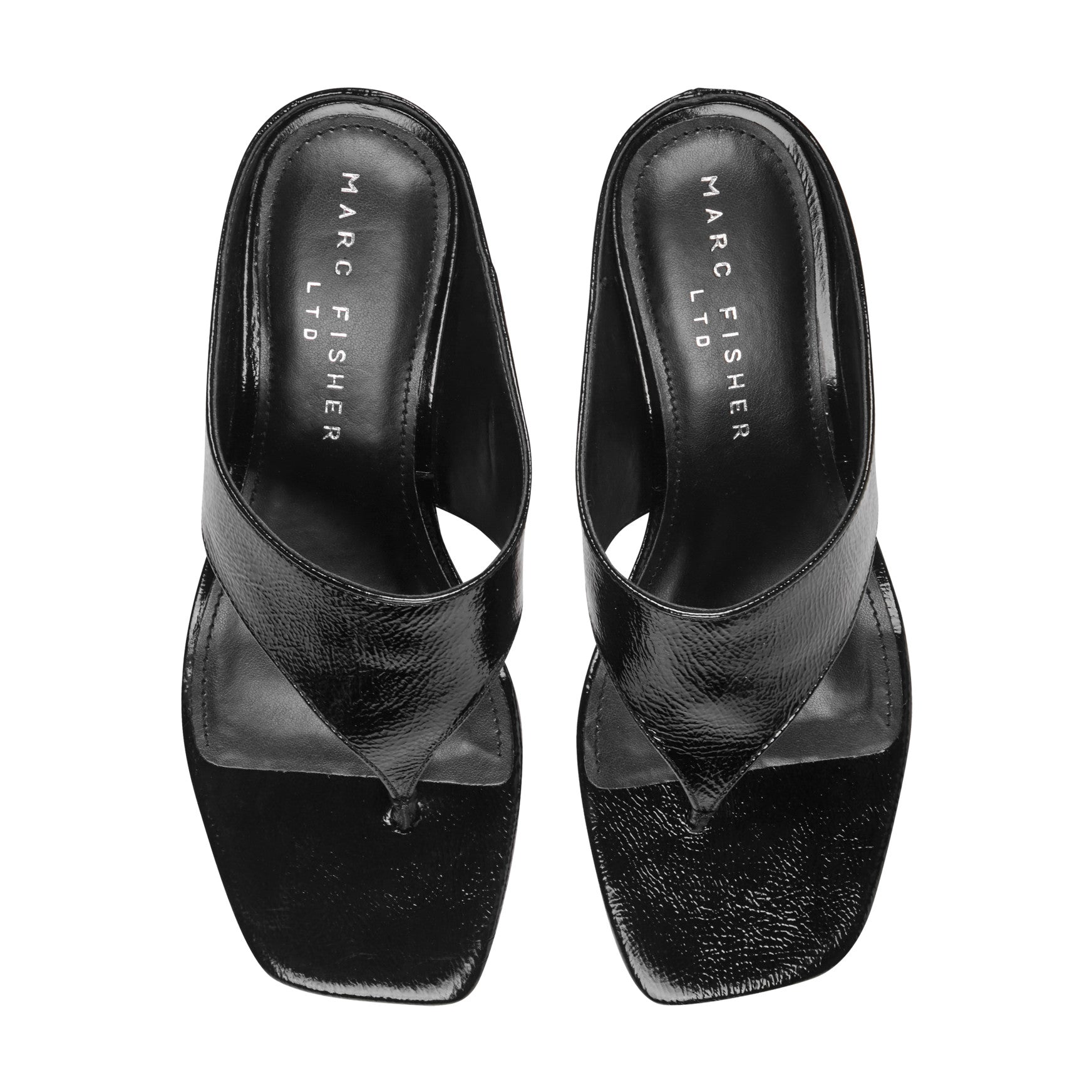 Adia Leather Thong Sandal - Black Leather / Marc Fisher For Sale
