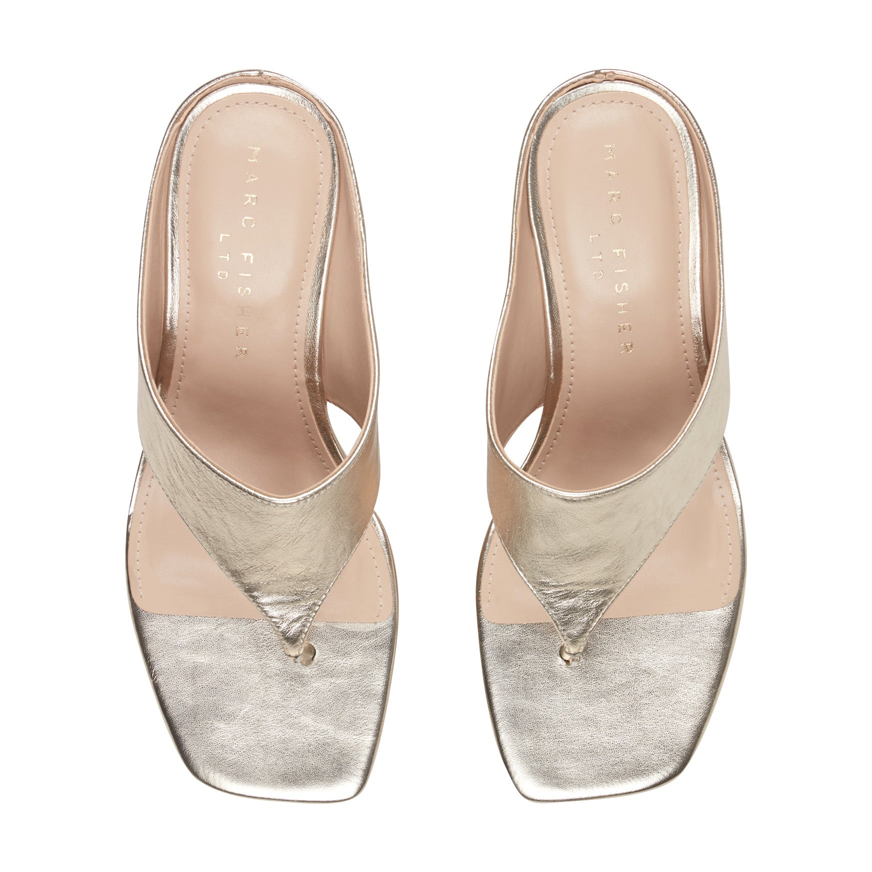 Adia Leather Thong Sandal - Platino Leather / Marc Fisher Sale