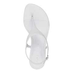 Pelysa Leather Heeled Thong Sandal - White Patent Leather / Marc Fisher Outlet
