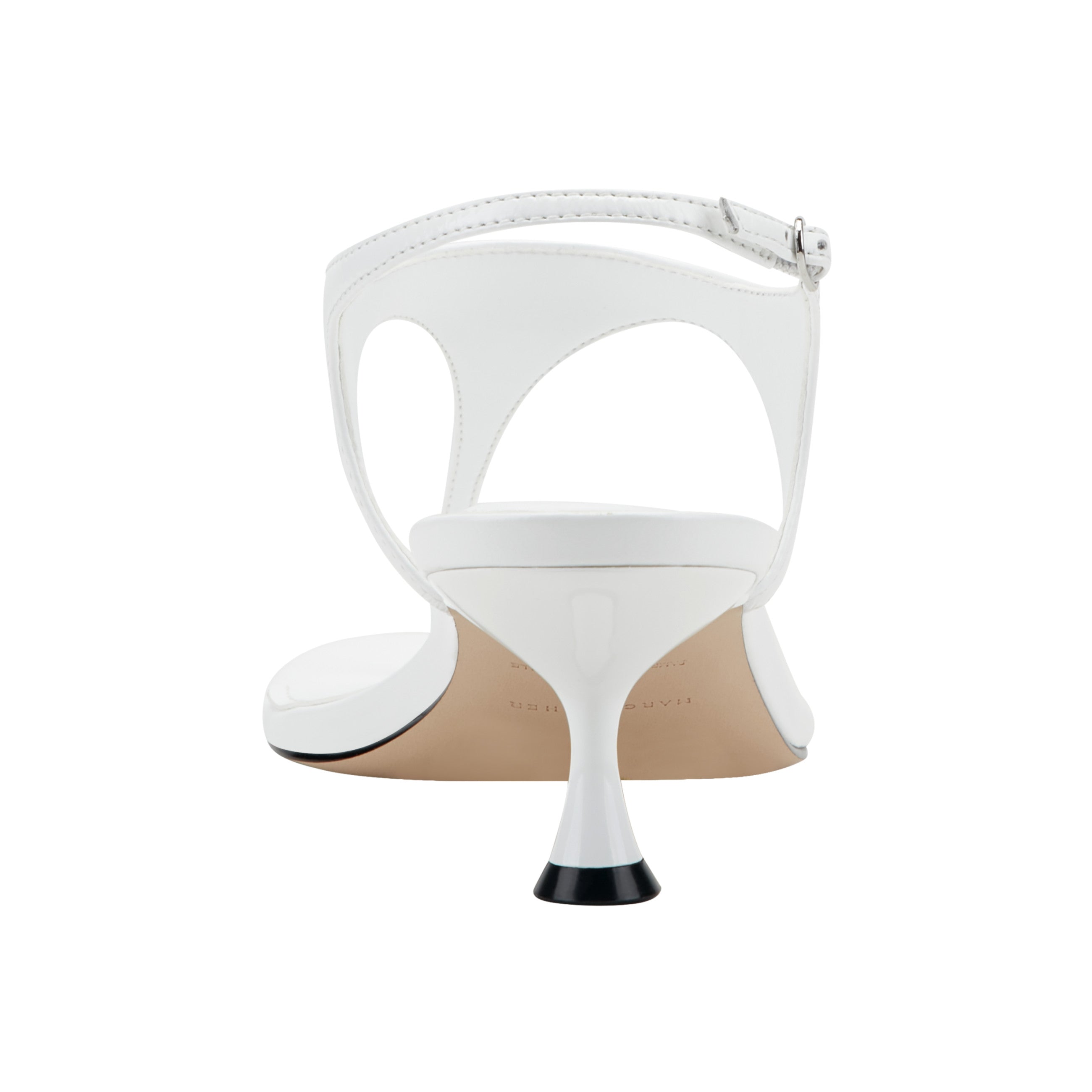 Pelysa Leather Heeled Thong Sandal - White Patent Leather / Marc Fisher Outlet