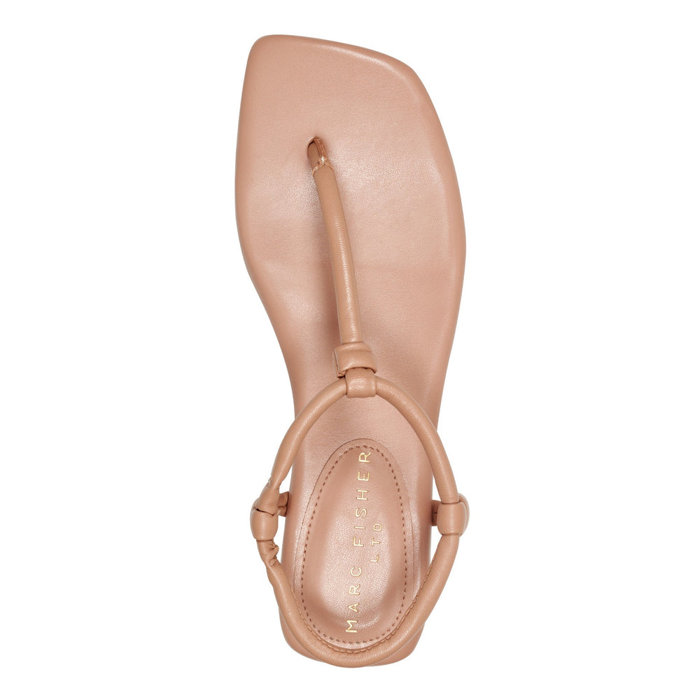 Maycee Thong Flat Leather Sandal - Natural Leather / Marc Fisher On Sale