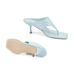 Adia Leather Thong Sandal - Light Blue Leather / Marc Fisher Online